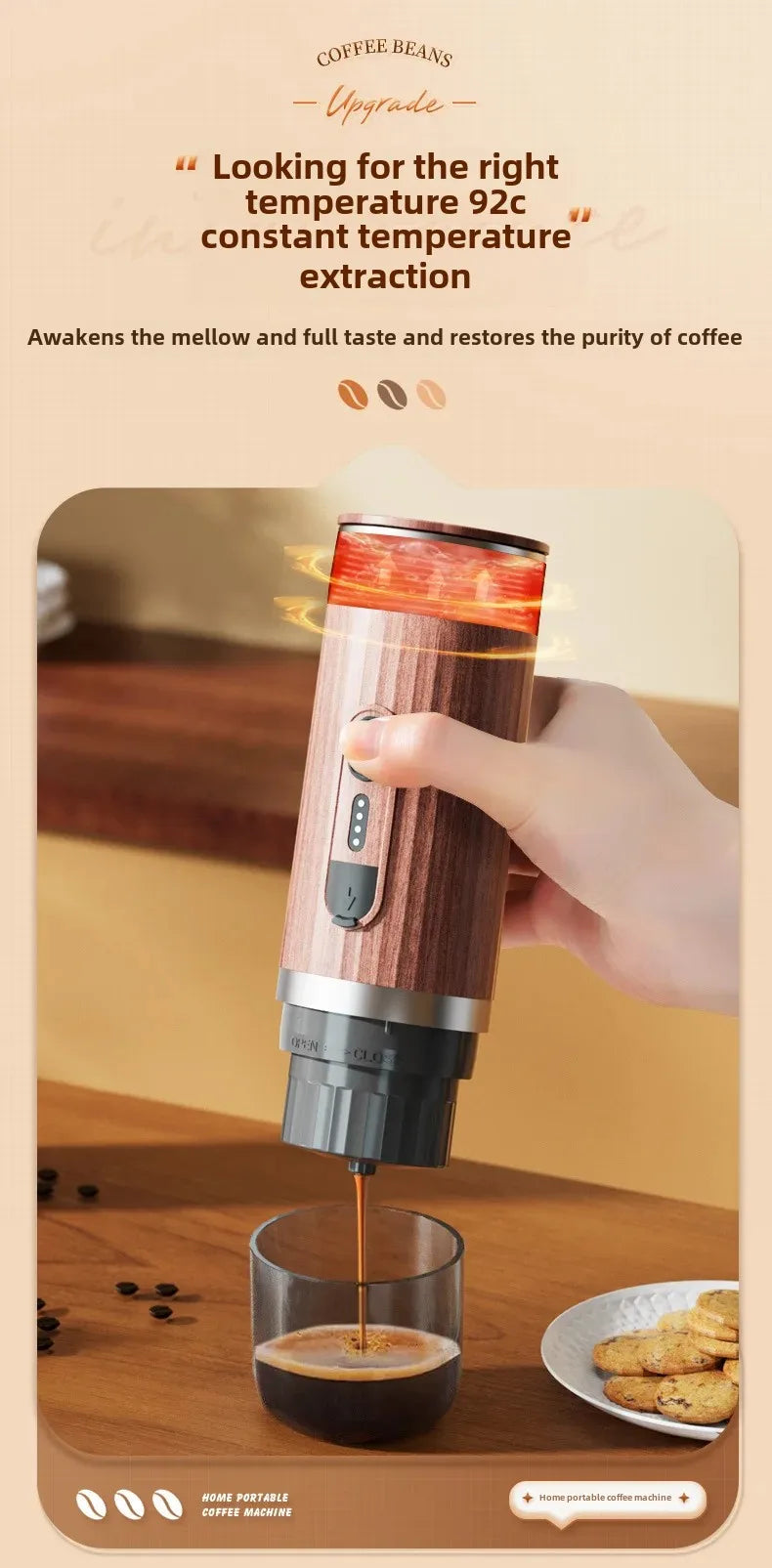 Elevate Your Coffee Experience with Our Portable Capsule Coffee Machine!