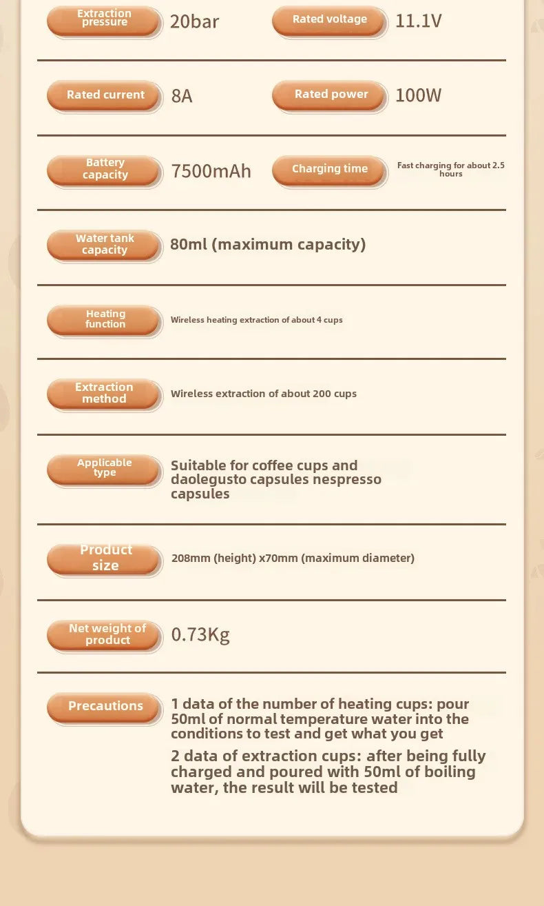 Elevate Your Coffee Experience with Our Portable Capsule Coffee Machine!